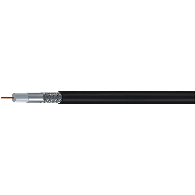 Bagaimanakah kabel koaksial RF yang rendah 50 ohm berbanding dengan kabel sepaksi lain dari segi pelemahan dan kekuatan isyarat keseluruhan dari jarak?
